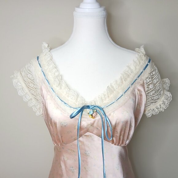 Lacemade Vintage Inspired Mucha Flower Dress Lace Floral Size XL - Picture 7 of 14